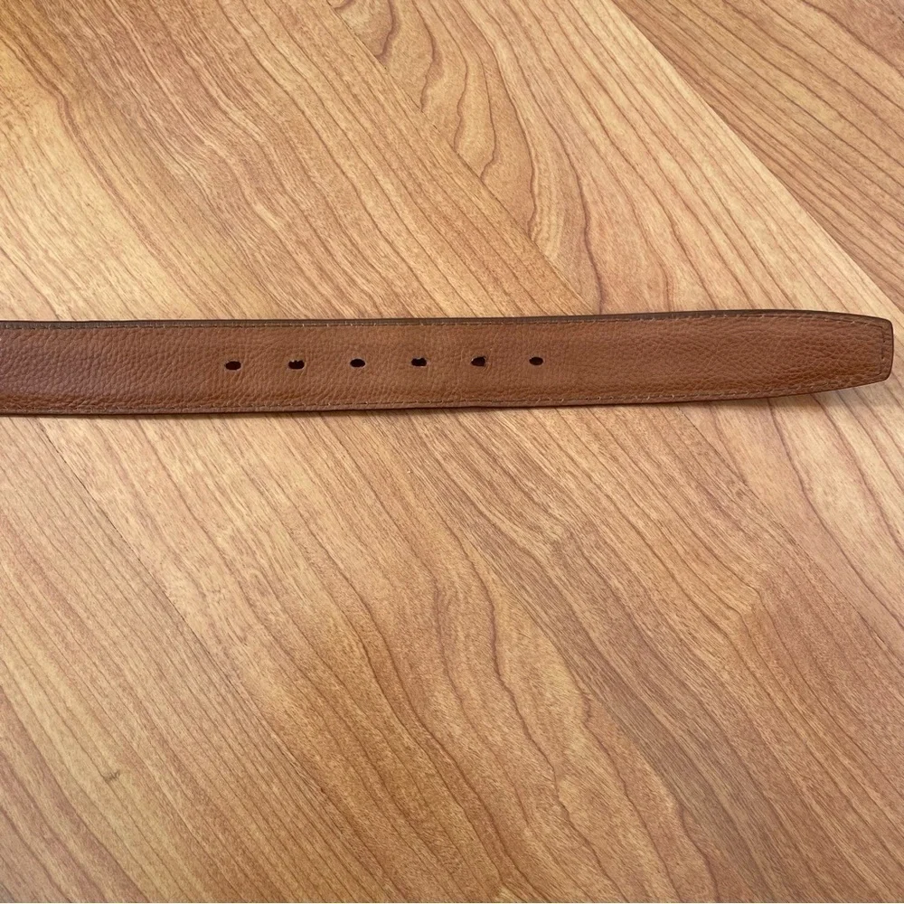 Saks Fifth Avenue Italian Embossed Leather with Silvertone Solid Brass Hardware